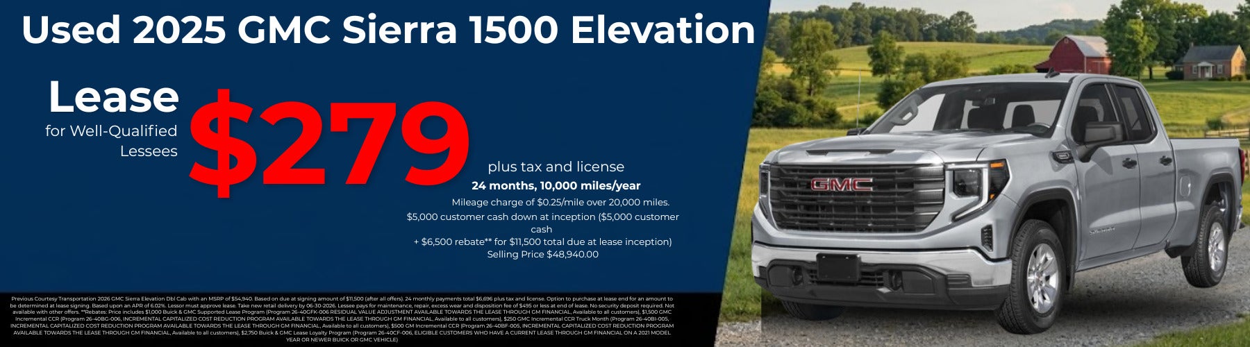 Previous Courtesy Transportation 2026 Sierra 1500